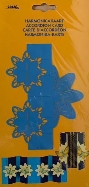 Lacé-Schablone für Harmonika-Karte Blume